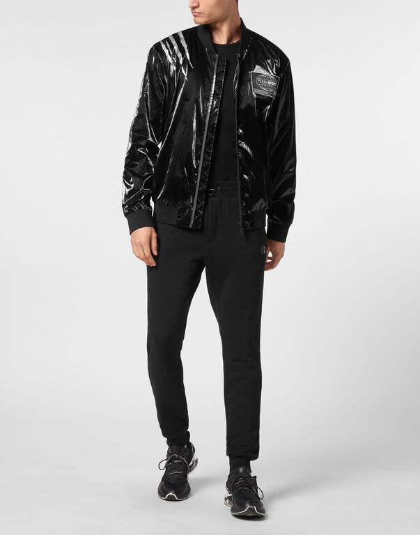 Nylon Crease Bomber Jacket