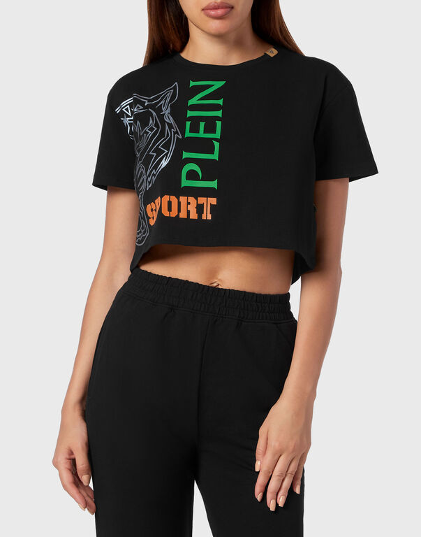 CROPPED T-SHIRT SHORT SLEEVES
