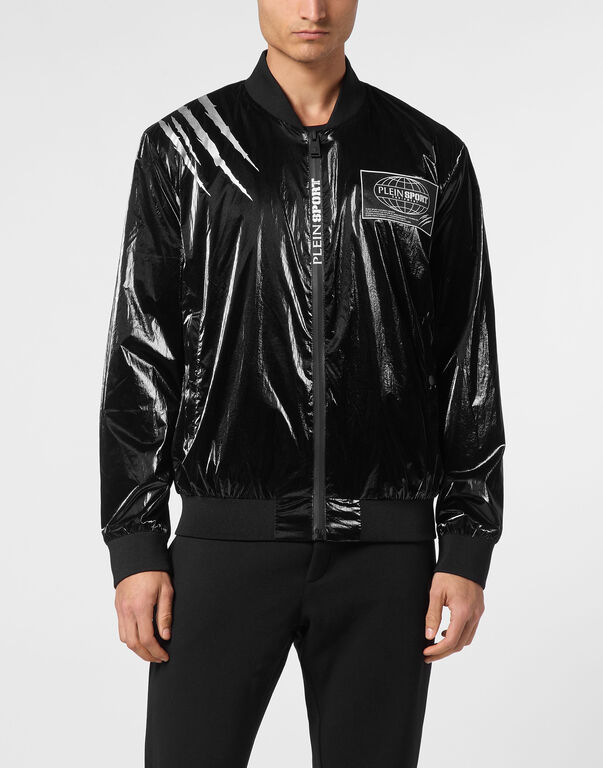 Nylon Crease Bomber Jacket