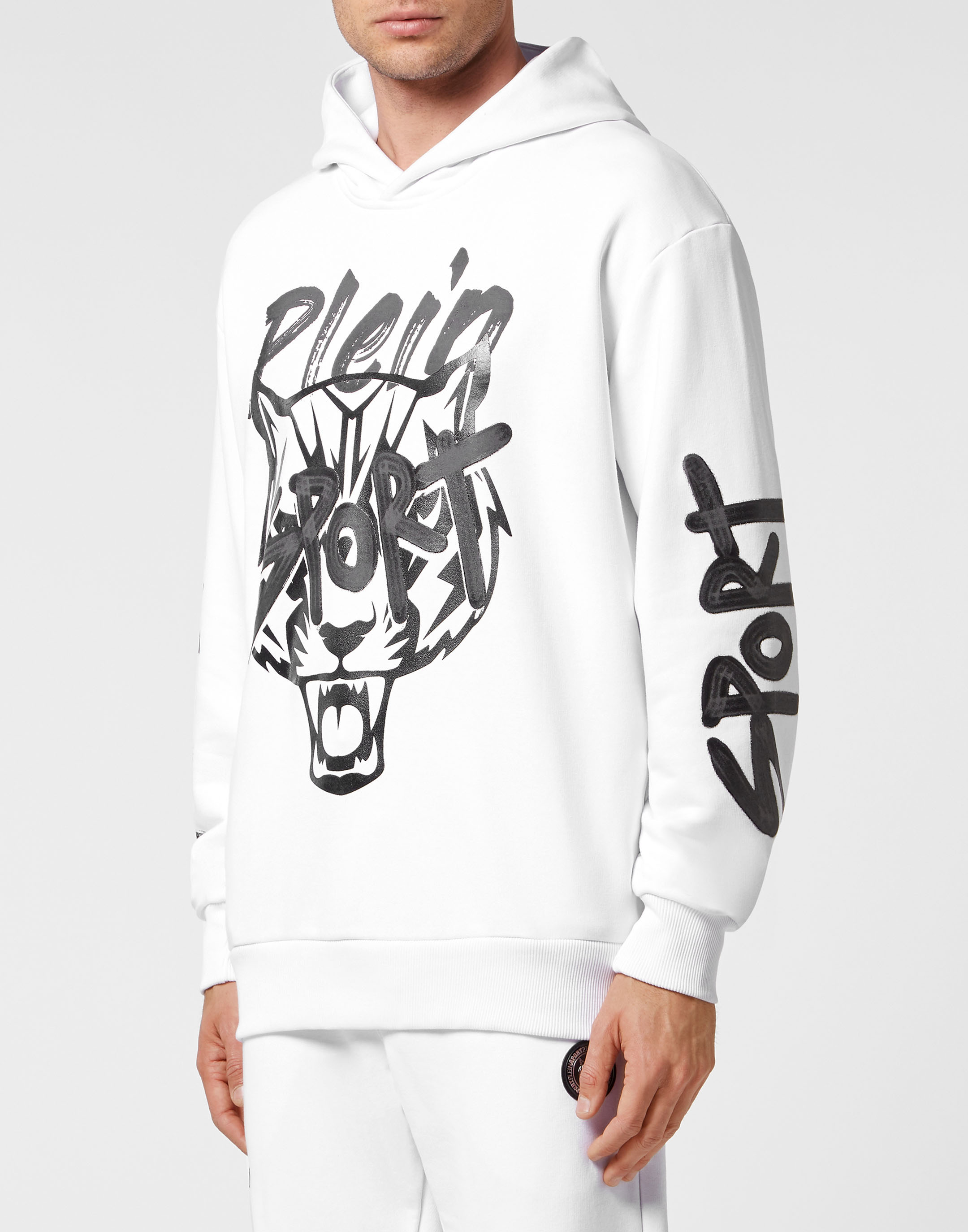 Hoodie Sweatshirt Stencil Tiger Street Fighter Philipp Plein Sport