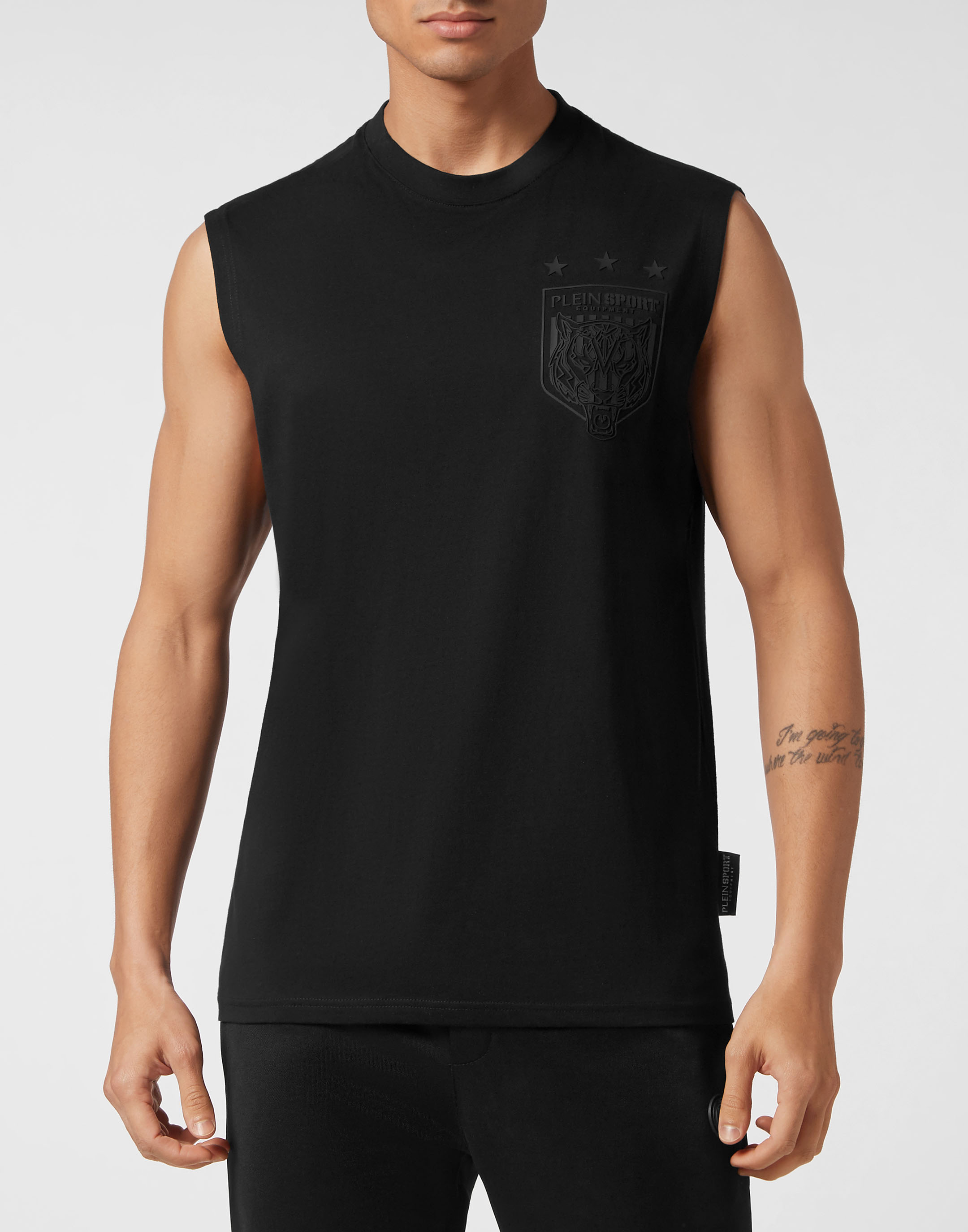 Sleeveless T-Shirt Round Crest Edition Philipp Plein Sport